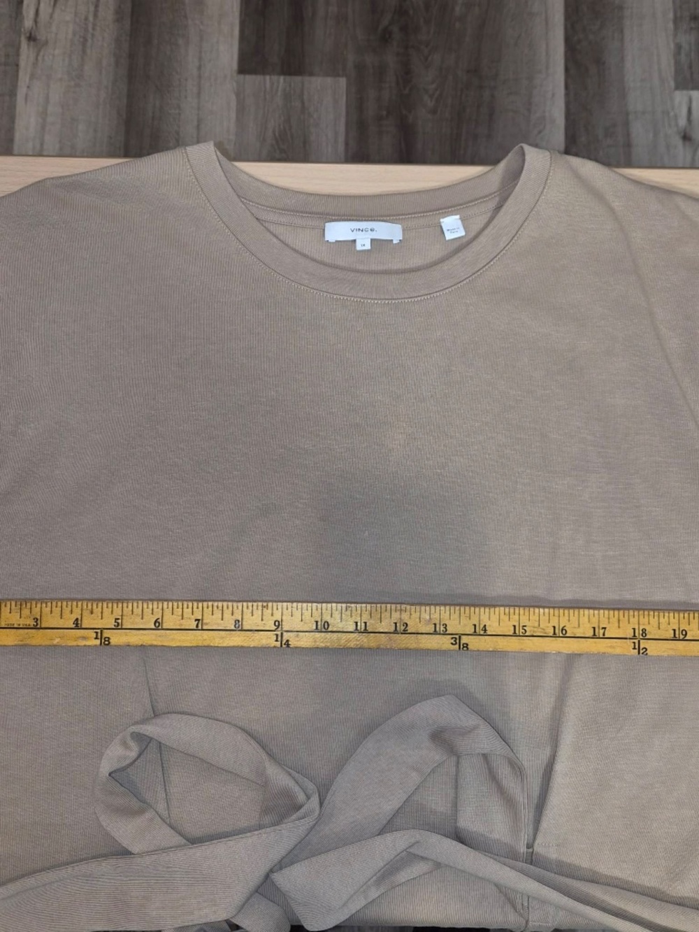 Vince 100% Cotton Plus Size Cozy New England Scandi Minimalist Posh Tan Dress 1X - Picture 8 of 8